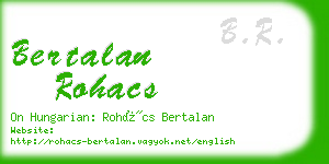 bertalan rohacs business card